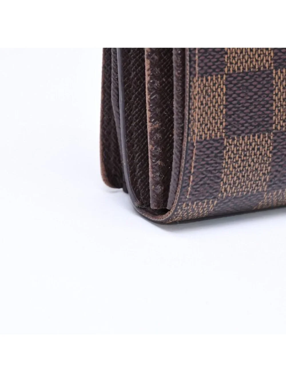 Louis Vuitton Porte Monnaie Pied Tresor Bifold Wallet Damier Ebene Canvas